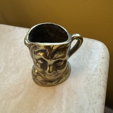 Small Vintage Heavy Brass Toby Jug - 2''/ 5cm in Height
