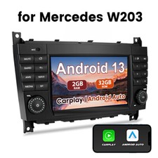 Car Stereo Radio Android 13 GPS SatNav CarPlay BT For Mercedes Benz C-Class W203