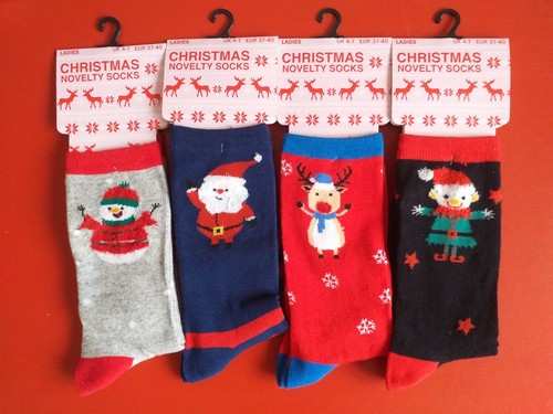 Ladies womens christmas socks - ladies,