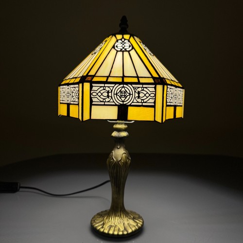 Tiffany yellow hexagon - hexagon, antique