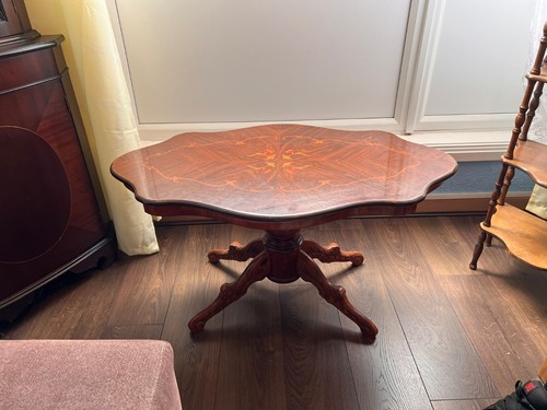 Italian mahogany coffee table - mahogany,