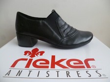 Rieker Women's Slip-On Shoes Pumps Leather Black 41657