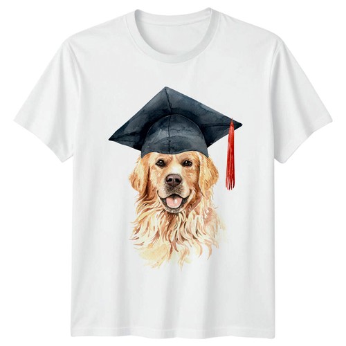 Graduation golden retriever - golden,