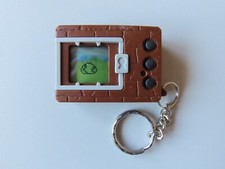 Vintage 1997 Bandai Digimon Tamagotchi Brown Shell, Retro LCD Game Digital Pet
