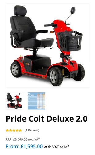 Pride mobilty scooter - 2.0,
