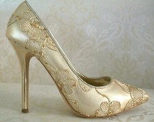 SIZE 2.5 3 GOLD SEQUIN INDIAN