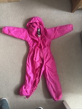 Trespass Pink Snow Suit 5/6 Yrs Old