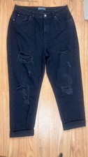 Primark black ripped denim
