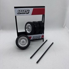 IXO BBS Silver Set of 4 Wheels 1/18 Scale Diecast