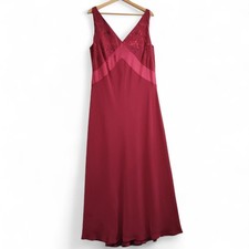 Pearce Fionda Maxi Occasion Dress UK18 Red Floral Embroidery Womens - Preloved