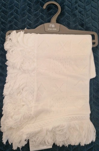 Mothercare first shawl fringe - mothercare,