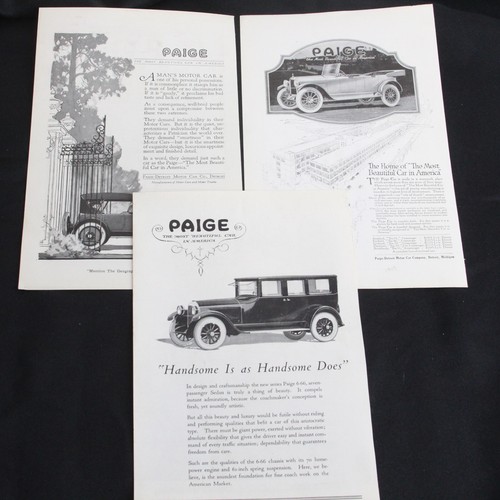 Print 1919 1920 paige car - ad,