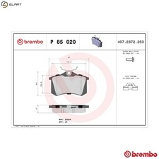 BRAKE PAD SET DISC BRAKE P 85