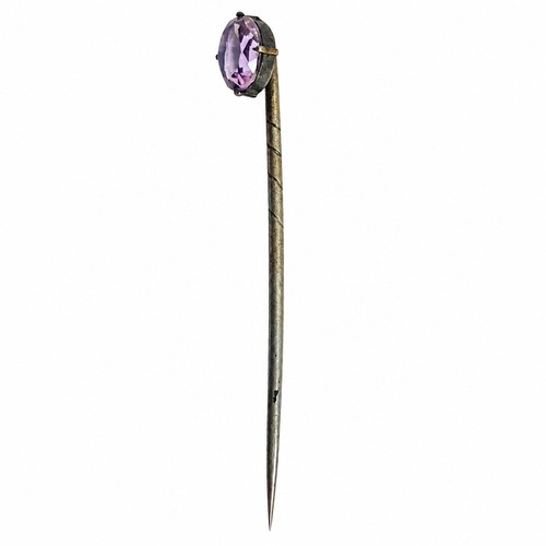 Antique amethyst stick pin - stick,