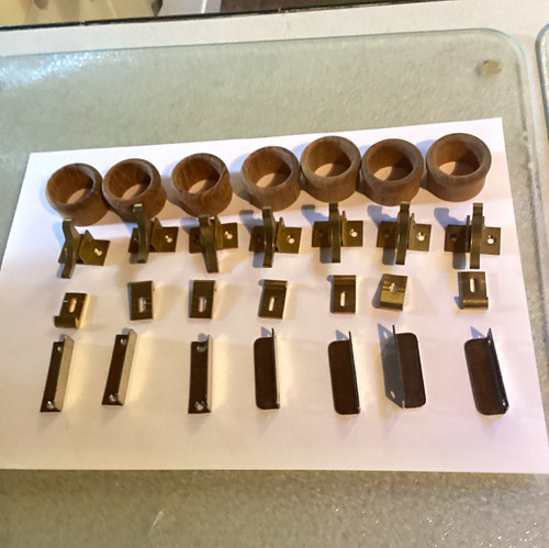 Teak cabinet finger rings 25mm