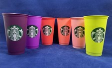 6 Starbucks Cups Plastic