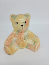Park Rose Ceramic bear Vintage 90s Ornament Pastel Colours Bridlington England 