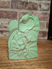 Carlton Ware 4-Slice Toast Rack Vintage Ceramic, Glazed Water Lily Pattern 