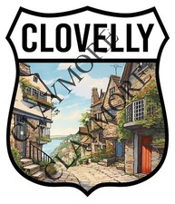 CLOVELLY Devon car sticker