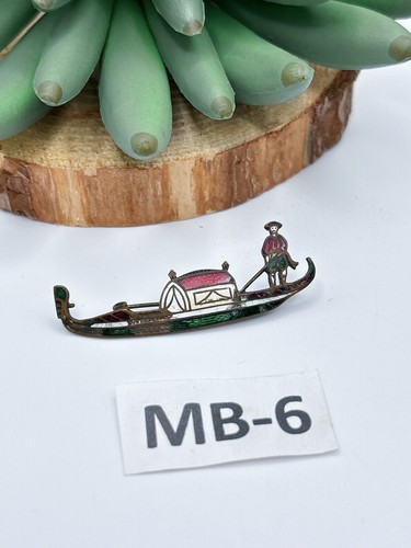 Antique gondola boat enamel - antique,