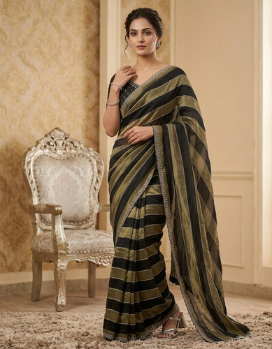 New black georgette silk - new,
