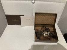 Stunning Gucci Marmont logo Neckerchief & Gold Tone GG Clip In Box
