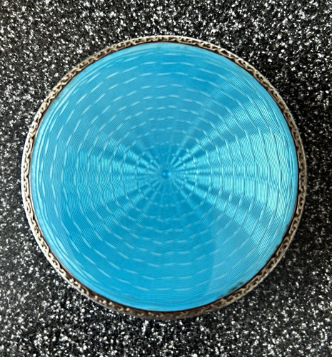 Blue enamel round houbigant - blue,