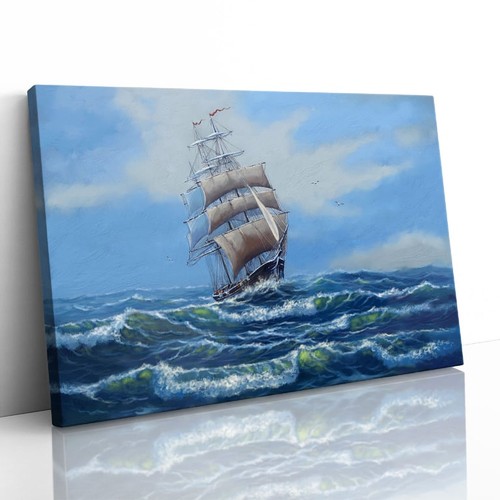 Sailing ship ocean - sailing, oil