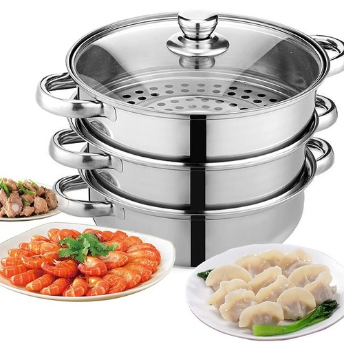 28cm steamer pans tiers with - 28cm,