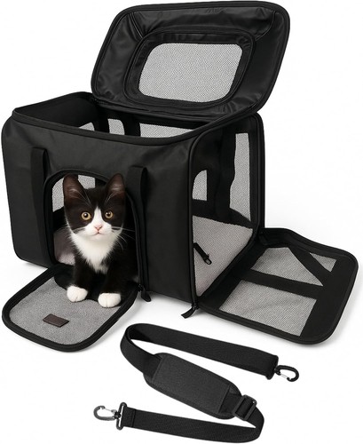 Top expandable cat carrier bag - expandable,