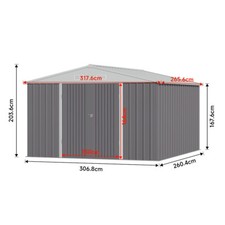 12x10ft 10x8ft metal garden - ​12x10ft,