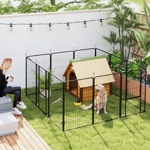 Pawhut dog pen - pawhut, steel