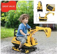 Ride On Excavator Toy Tractors Digger Movable Walker Construction Truck HOMCOM