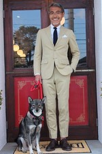 Classic Mens Suit Workwear Groom Bestmen Notch Lapel BespokeParty Wedding Tuxedo