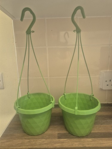 Hanging plant pot with - , hook