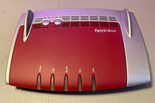 FRITZ!Box 3490 Wireless VDSL ADSL Modem Router - Red & Silver Wi-Fi Unit
