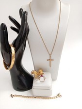 Bundle Rolled Gold Jewellery Pendant Chain Ring Brooch Bangle Bracelet 23.10g