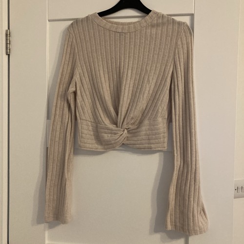 Cropped jumper with - cropped, knotted