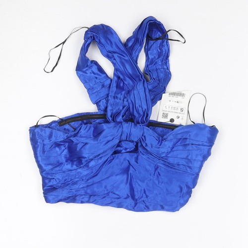 Zara women blue - wrap, satin