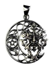 Silver Pendant Celtic Green