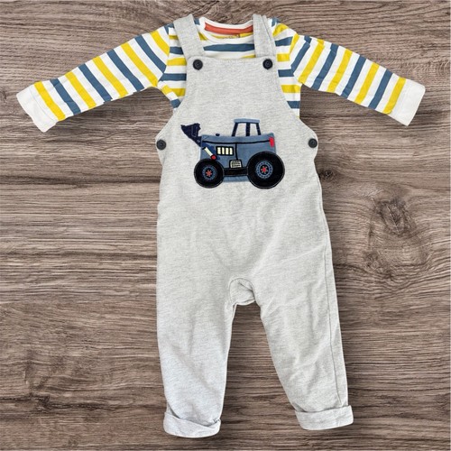 Blue zoo tractor dungaree - tractor, set