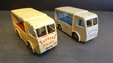 2 X Vintage Dinky Toys #30V NCB Electric Van Milk Float "Express Dairy"