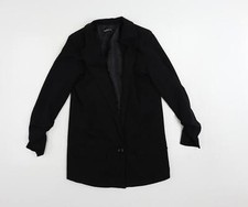 Boohoo Womens Black Jacket Blazer Size 6 Button