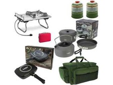 CARP FISHING STOVE + OUTDOOR GRILL + 3PC SET + CARRYALL + 2 GAS