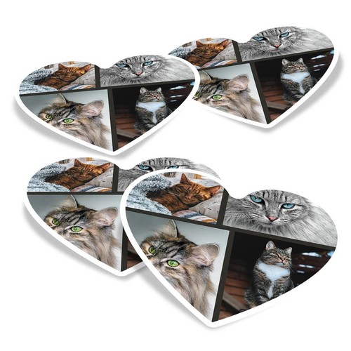 Heart vinyl stickers - 4x,