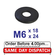 BLACK Penny Washers Stainless Steel Mudguard Repair M3 M4 M5 M6 M8 M10