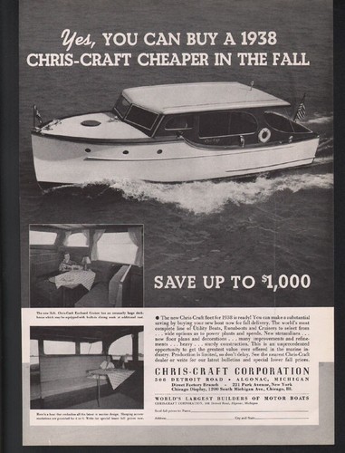 1937 chris craft - craft, motor