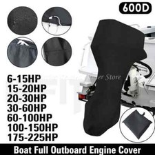 600D Full Outboard Engine Motor Cover Protection 6-225HP Heavy Duty Waterproof 