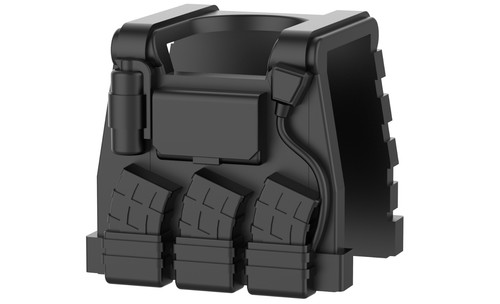 Black tactical army vest - black,