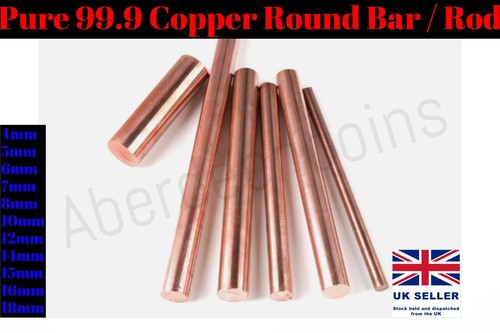 Pure copper round - 99.9, bar